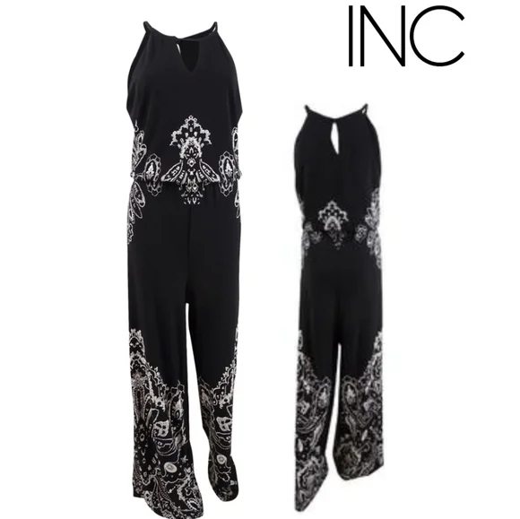 INC International Concepts Keyhole Halter Jumpsuit - Picture 2 of 3